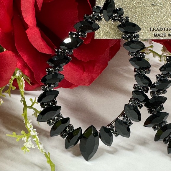 💎SALE LARGE CRYSTAL TEARDROP EARRINGS - Picture 4 of 9